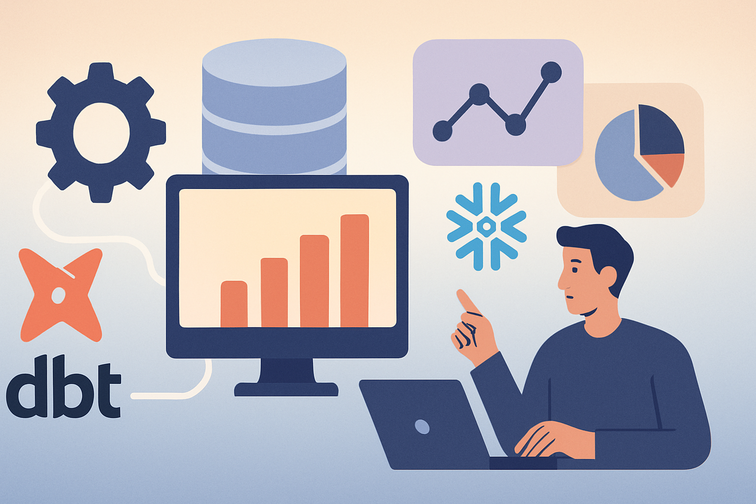 The Modern Data Analytics Stack with dbt and Snowflake in 2026 — illustration