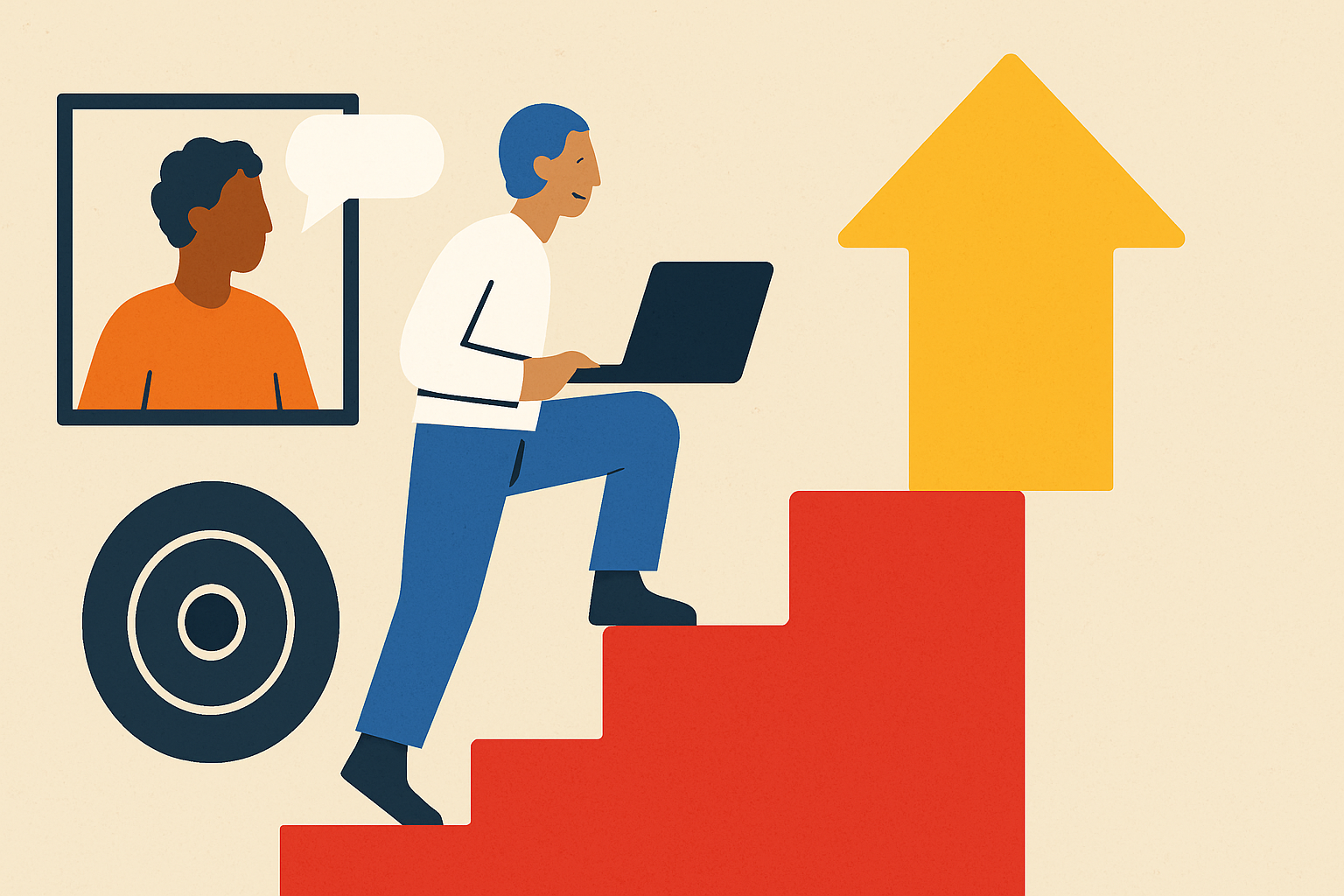Level up with practitioner-led training and a clear next step — illustration